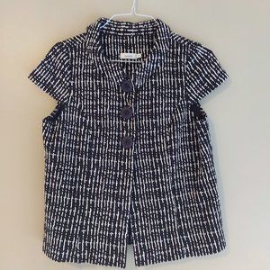 Ricki's Black & White Short Sleeve Jersey Jacket